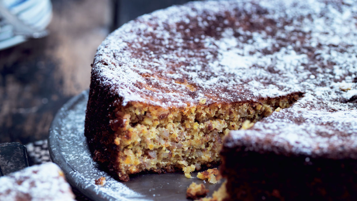 Marokkansk appelsinkage med abrikoser