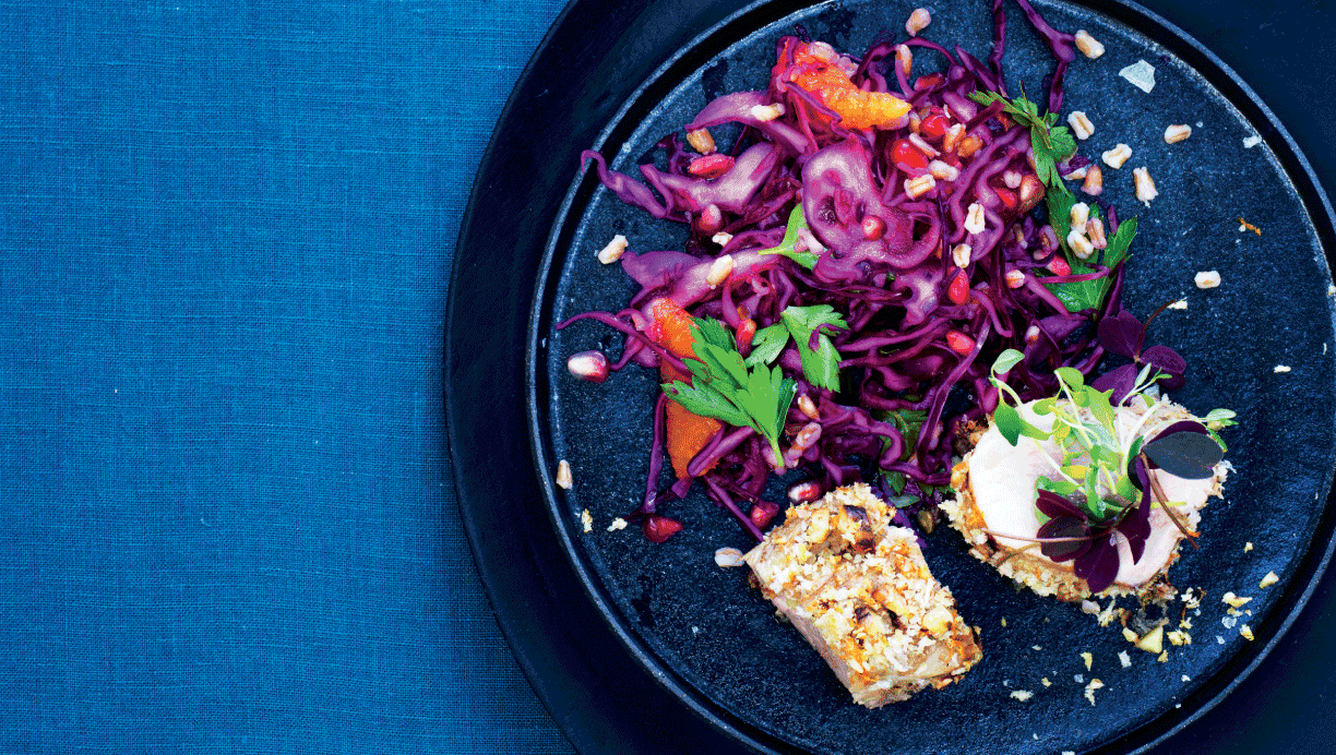 mørbrad og rødkålssalat