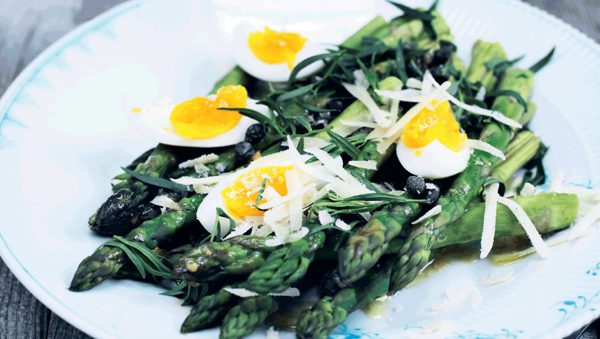 Lækker opskrift med grønne asparges.