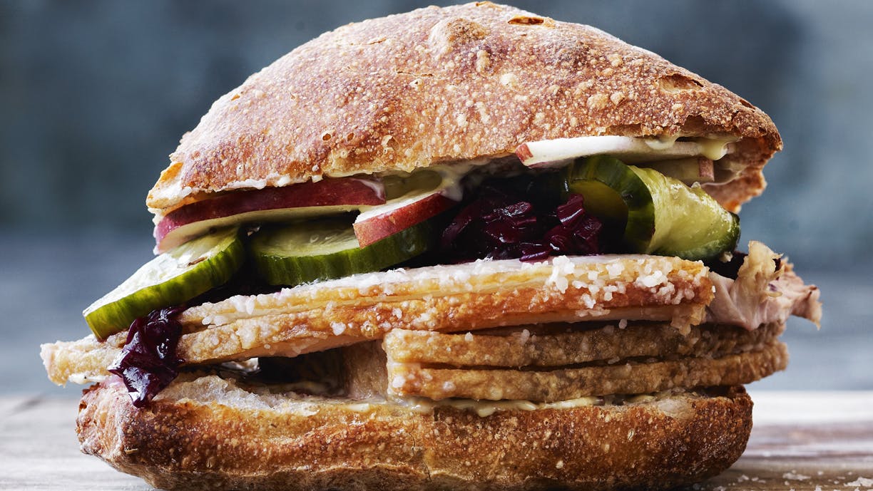 Verdens bedste flæskestegssandwich