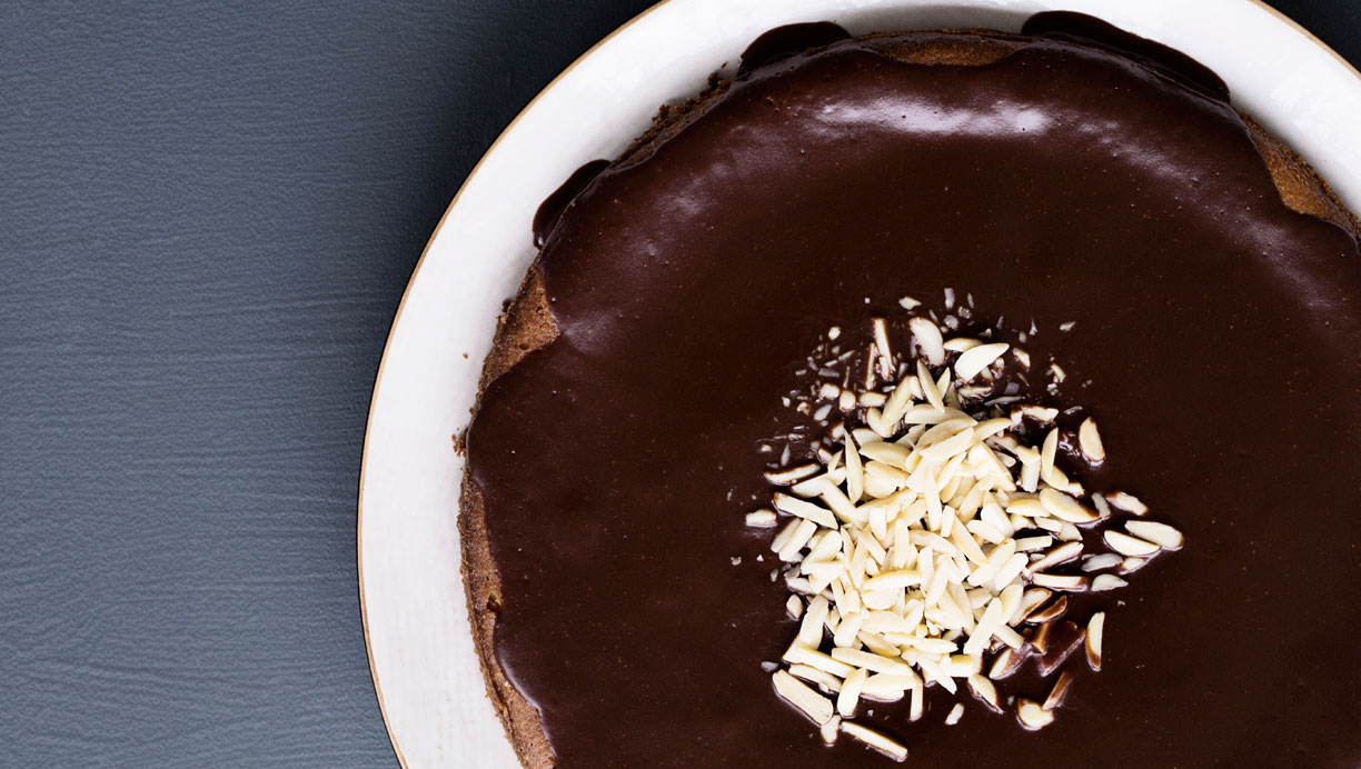 Mazarintærte med chokoladeganache - helt uden sukker