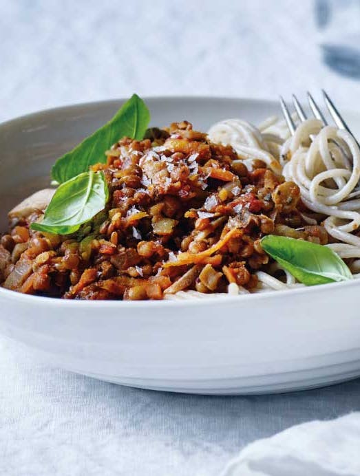 Spaghetti med linse-bolognese