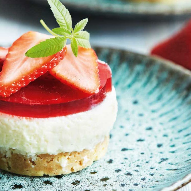 jordbærcheesecakes