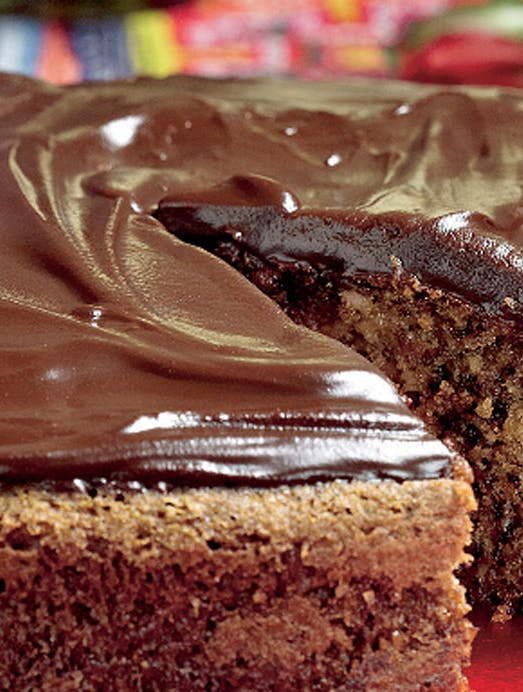 banankage med chokolade