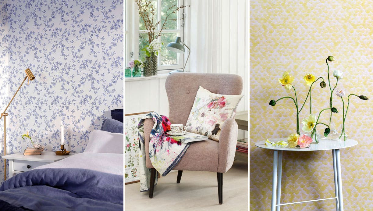 3 billeder om at Indrette sig med blomster i boligen