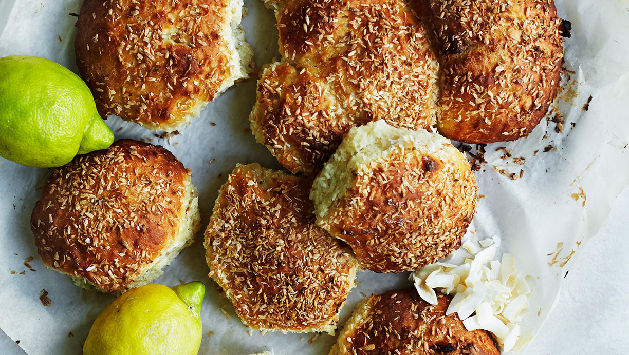 brydeboller med kokos og citron