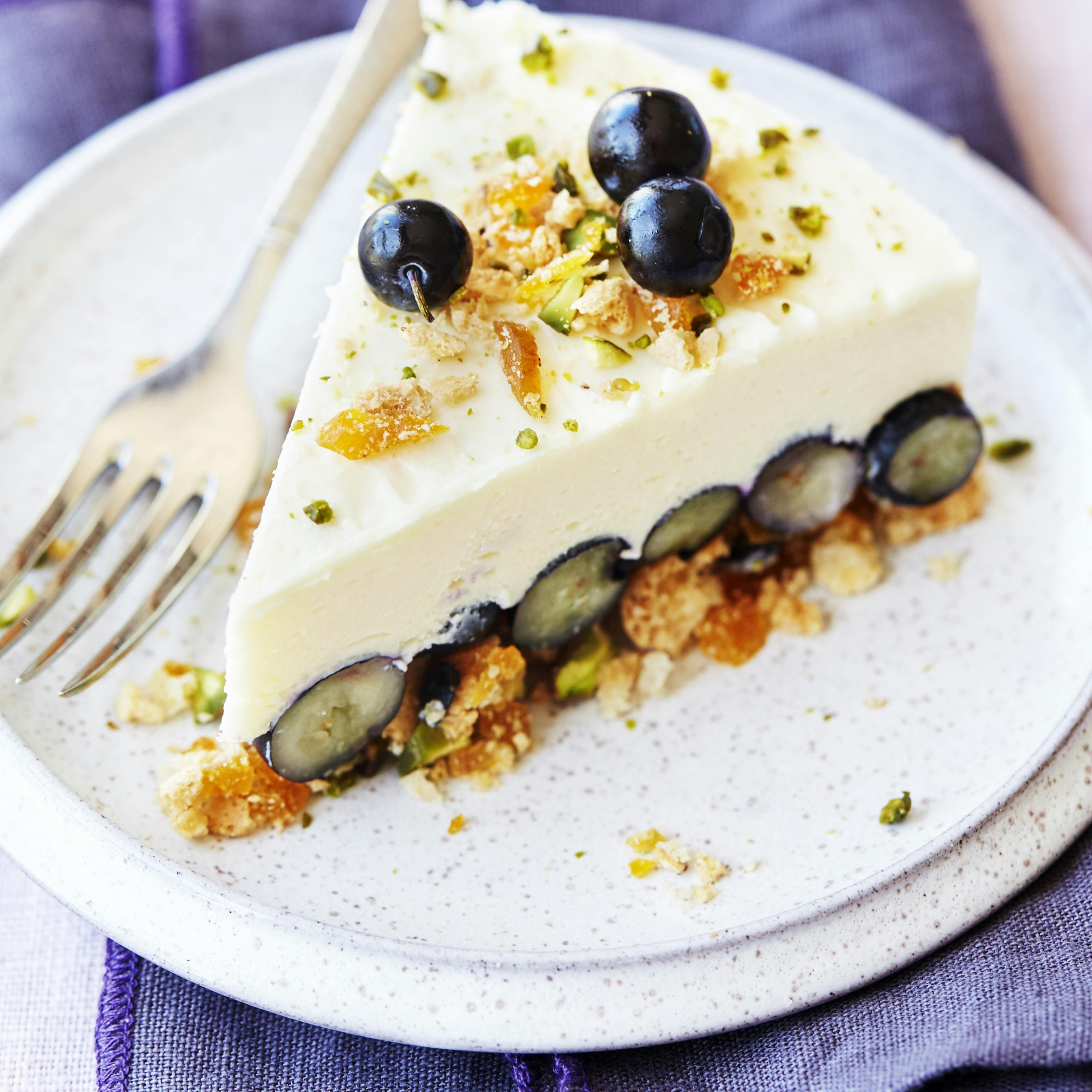 Cheesecake med blåbær