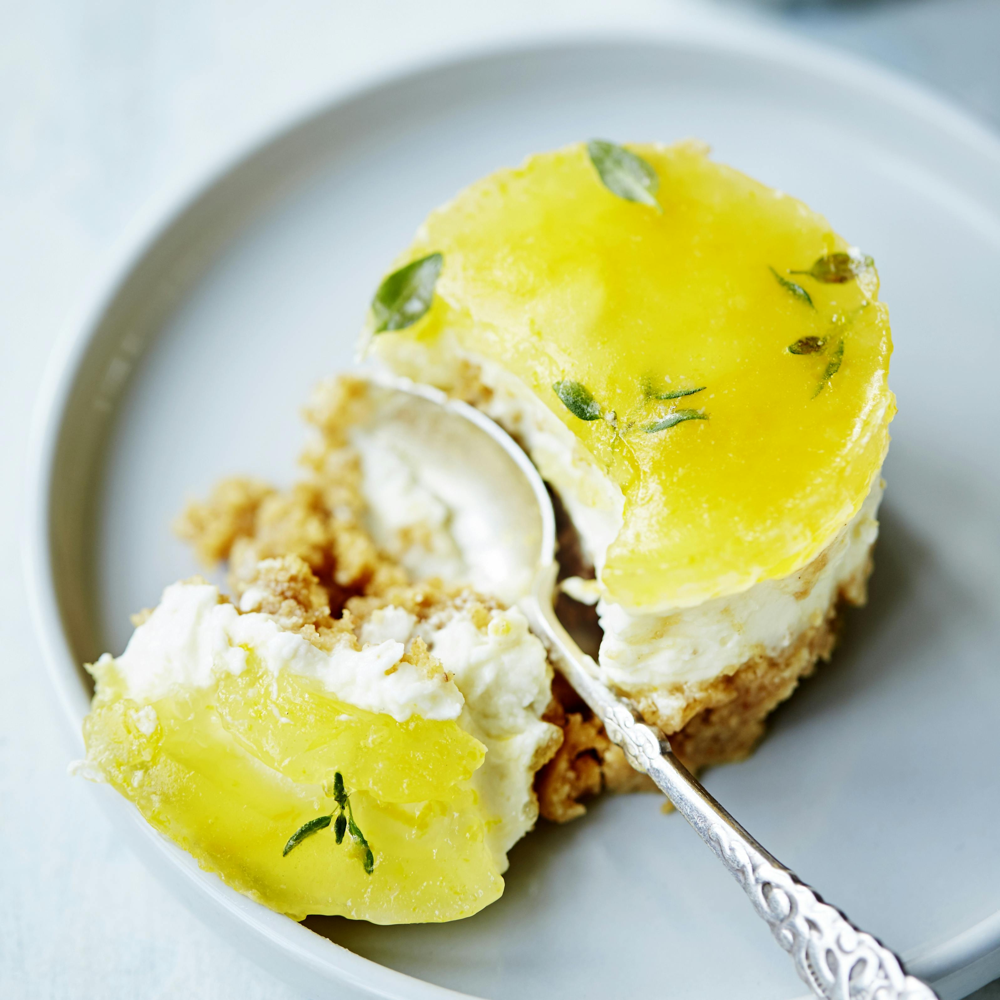 Cheesecake med gin-tonic-top