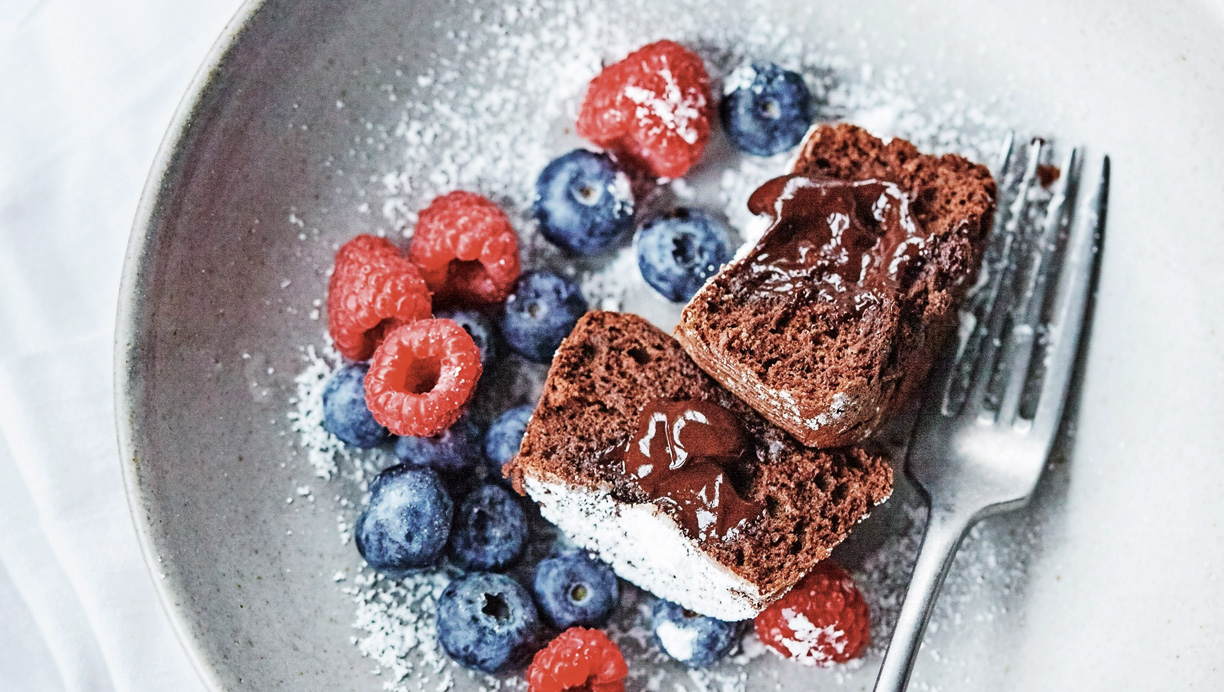 Chokoladefondant med flydende midte