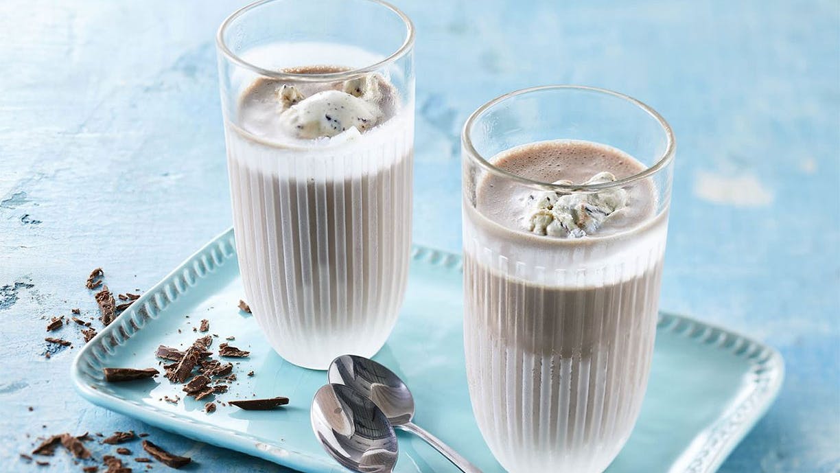 Kakaomælk med is og chokolade