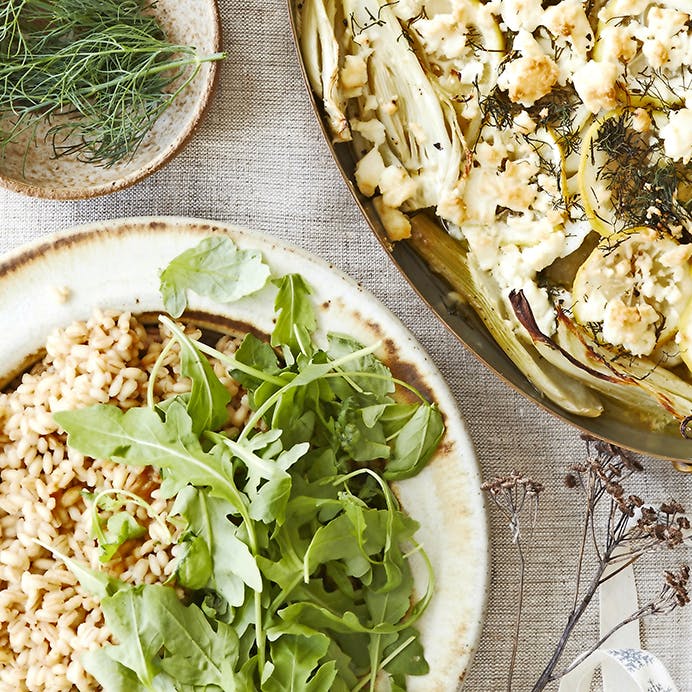 Opskrift på ovnbagt torsk med fennikel og ris