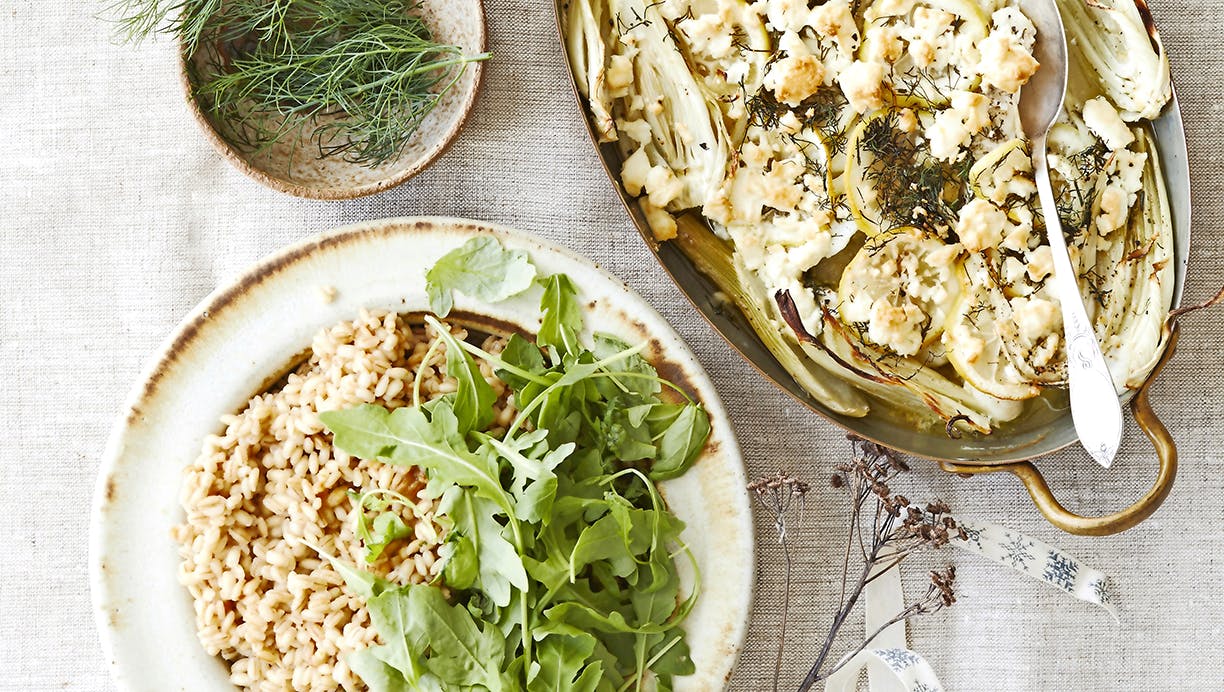 Opskrift på ovnbagt torsk med fennikel og ris