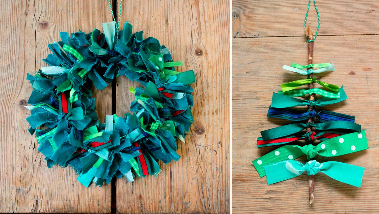 julepynt af stofrester