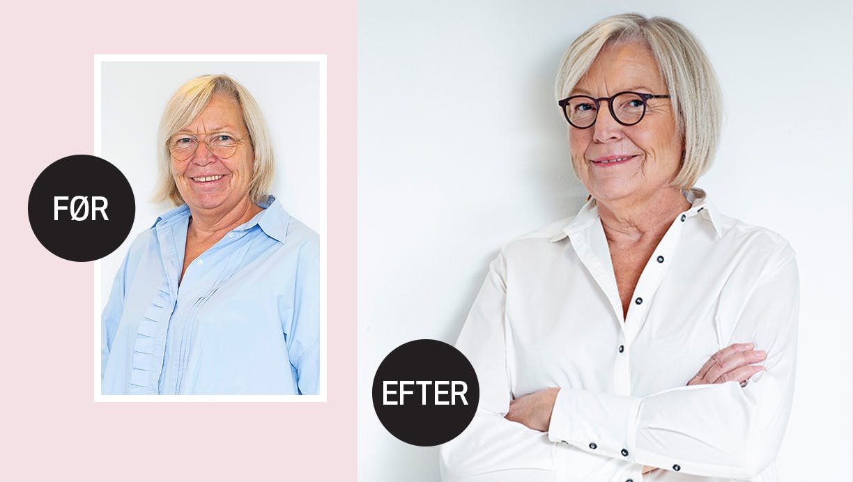 Anne Mette fik en makeover af feminas stylist og makeupartist