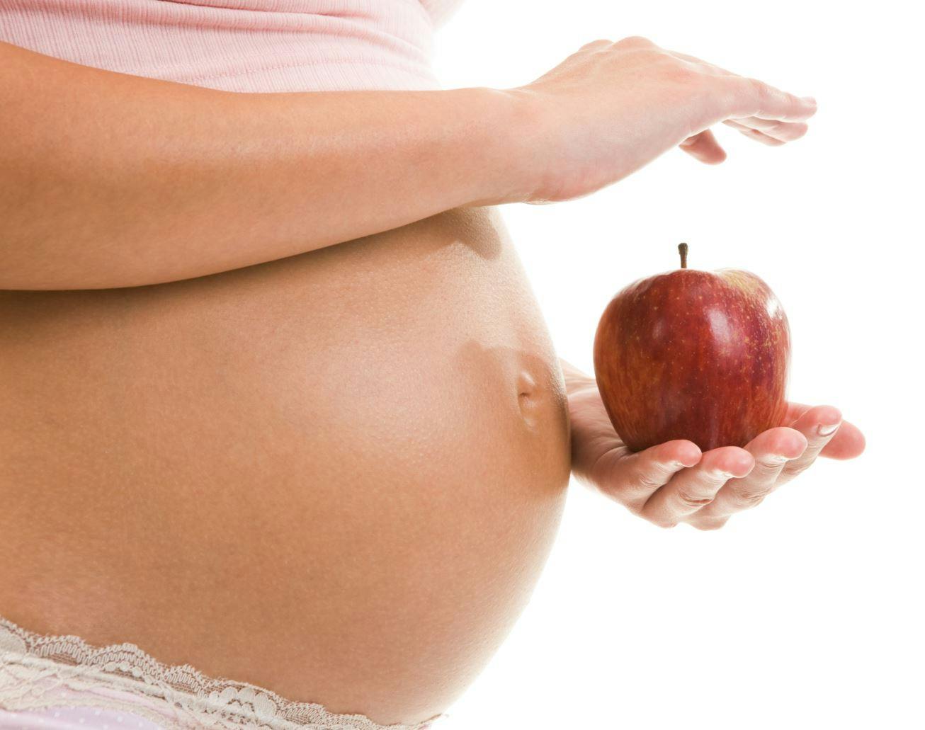 Gravid: Størrelse på baby i mad