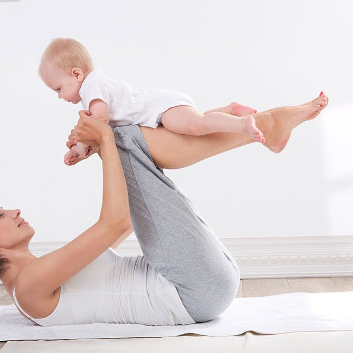 træningsøvelse med baby