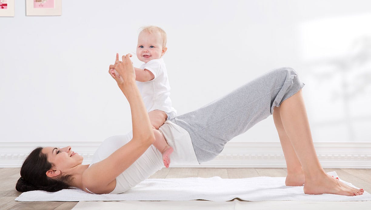 træningsøvelse med baby