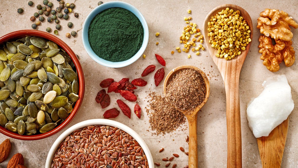 Matcha, lucuma og maca
