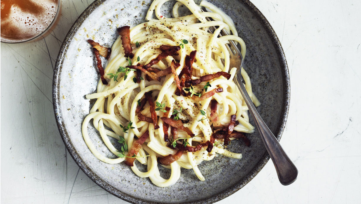 Mac and cheese med bacon