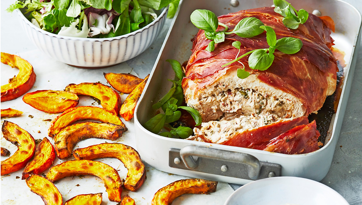 kalkunbryst med græskarfritter 