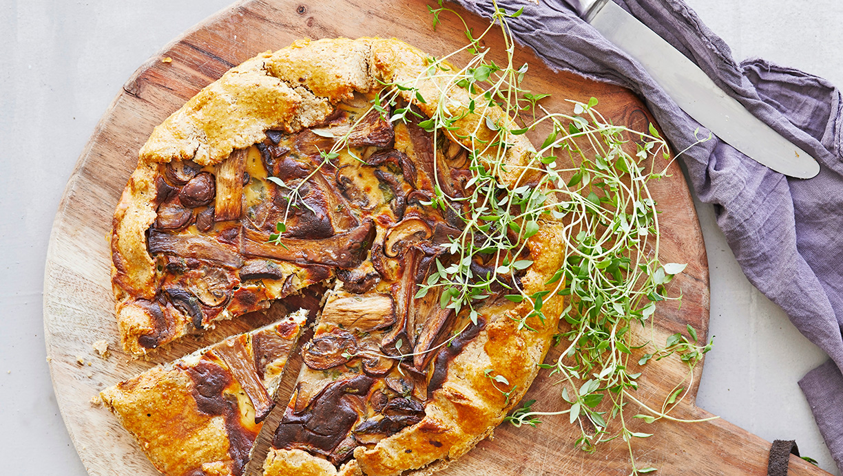 Galette med svampefyld