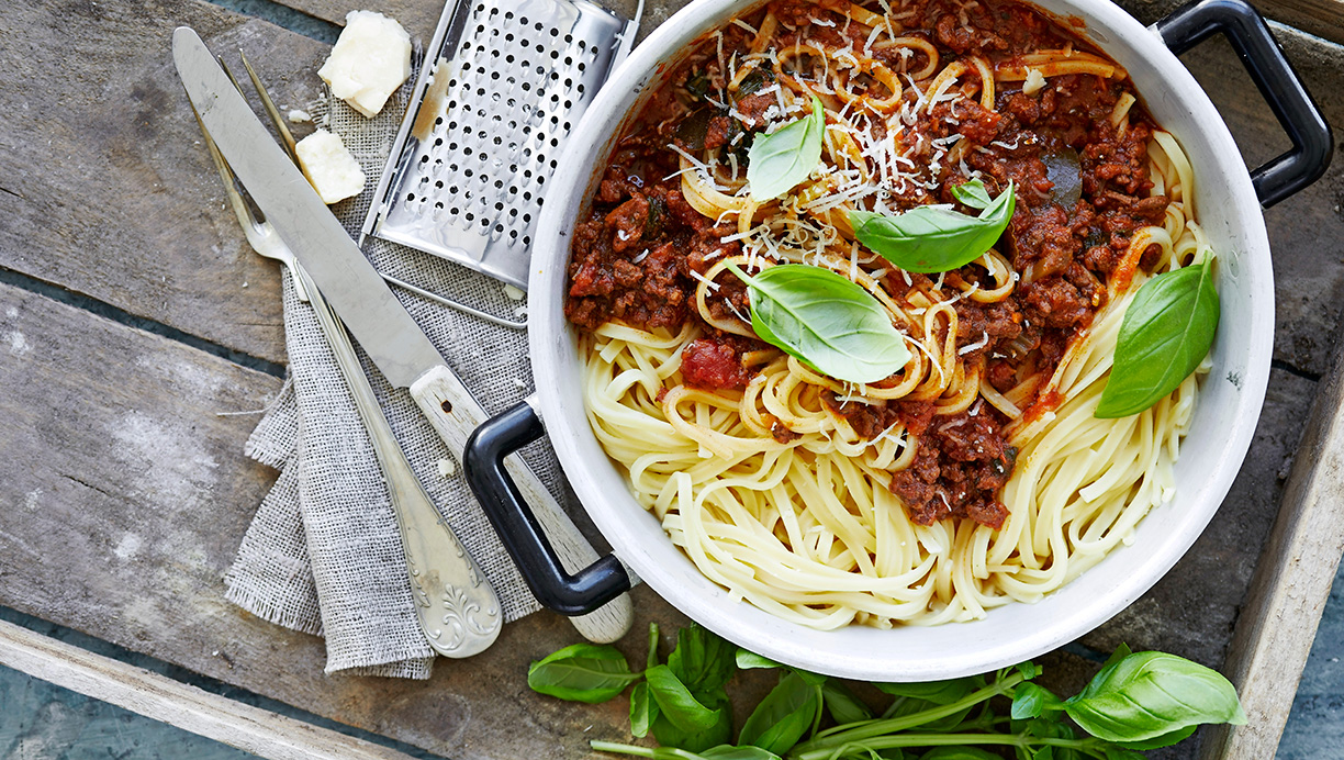 Pasta med luksus-bolognese 