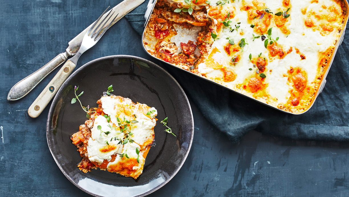 Quinoa-lasagne med masser af grøntsager 