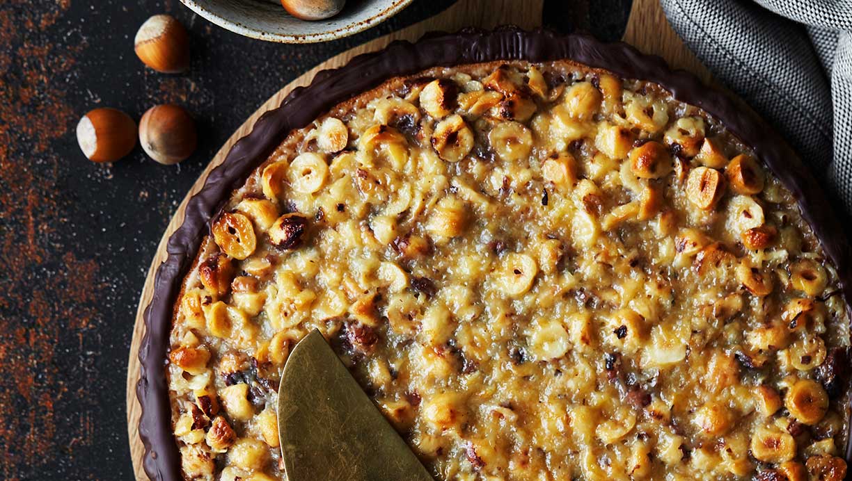 Mazarintærte med hasselnødder