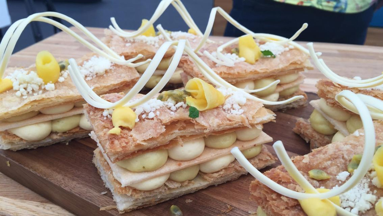 Millefeuille med passionsfrugt