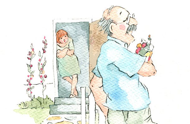 Brev til Nikoline Werdelin: Illustration af mand og kvinde