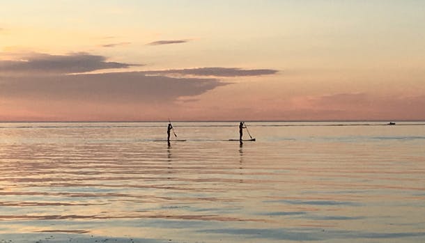 Stand up paddleboarding i Halland i Sydsverige
