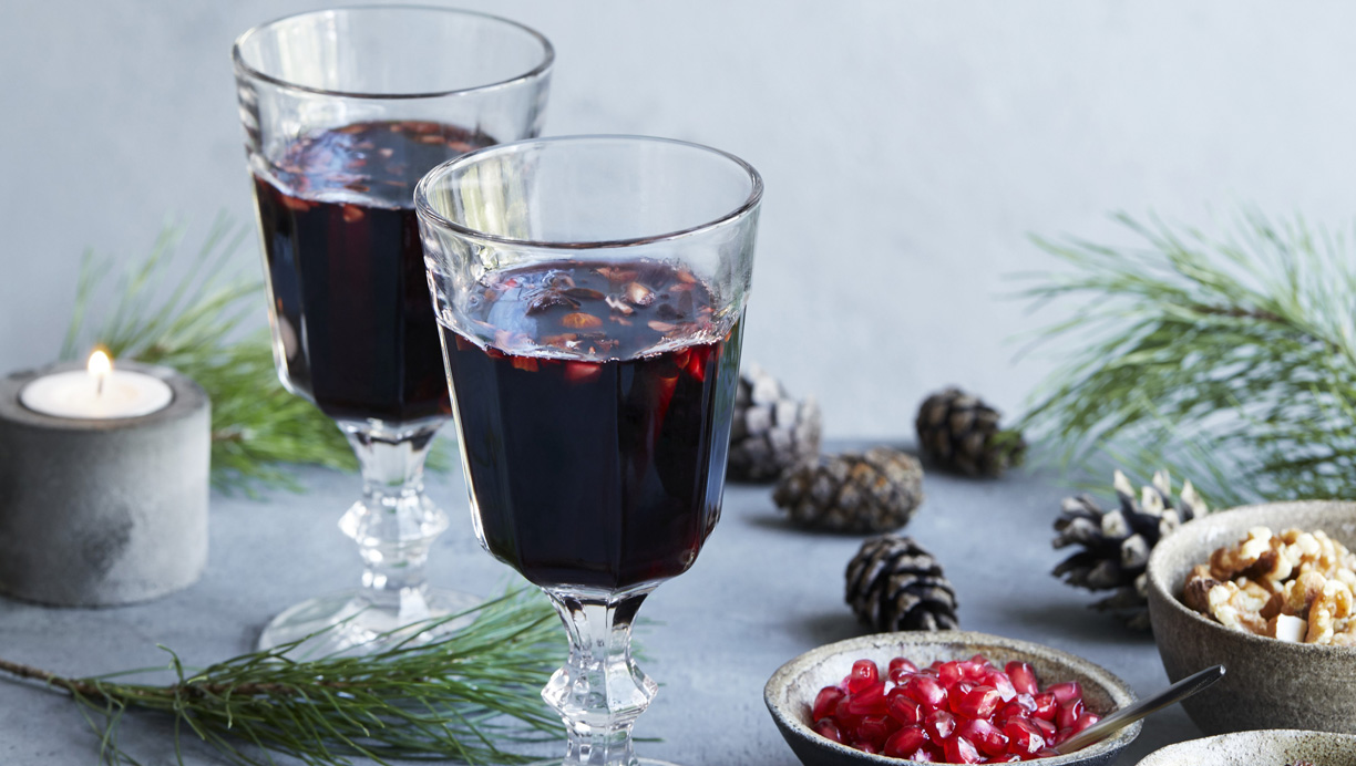rødvinsgløgg med ingefær og granatæble