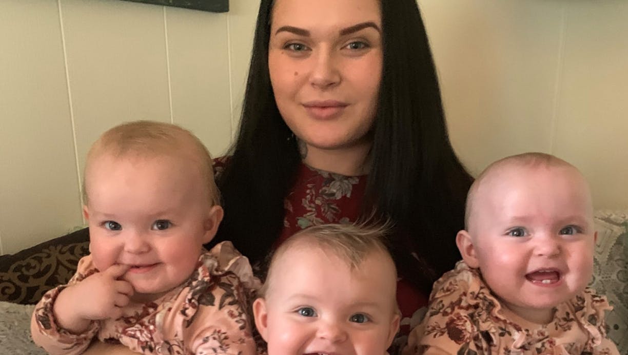 Sanne mistede 5 børn under graviditeten - nu er hun trillingemor