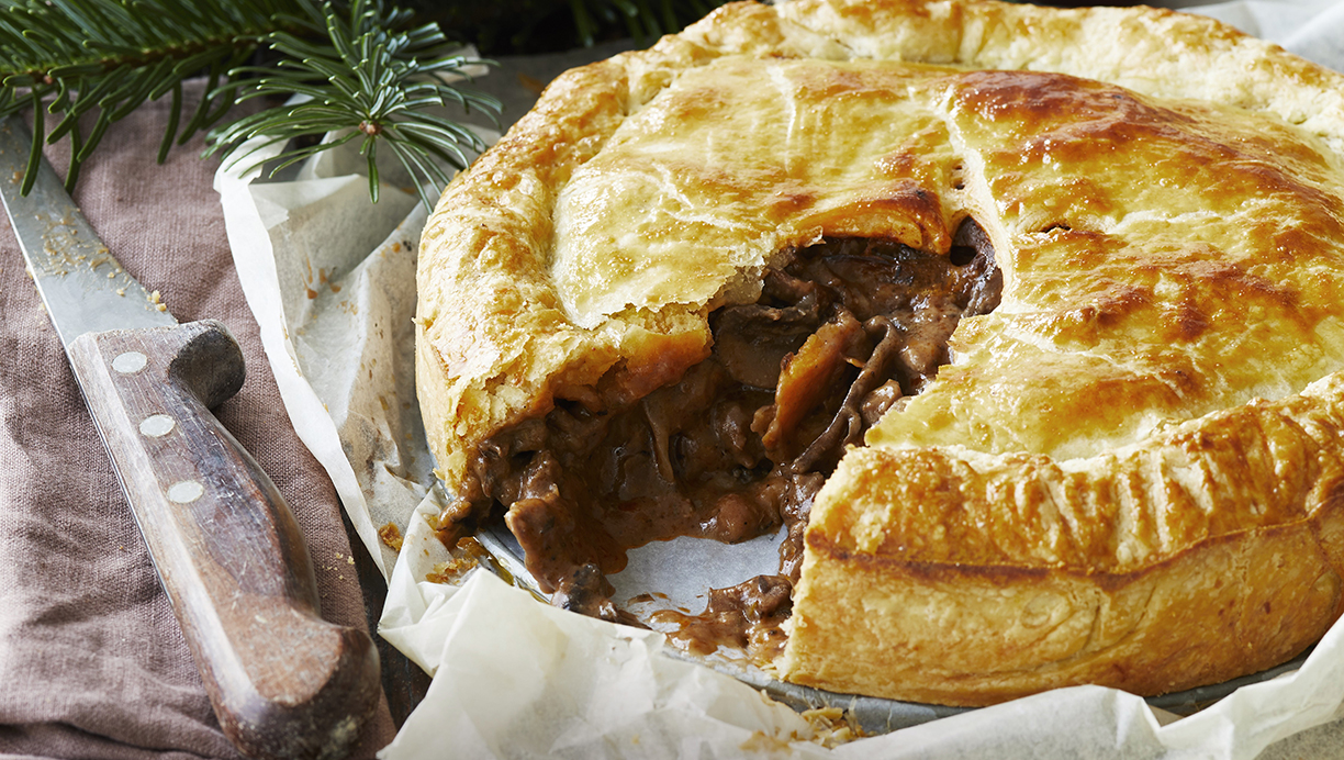 Få opskriften på tærte med oksegryderet