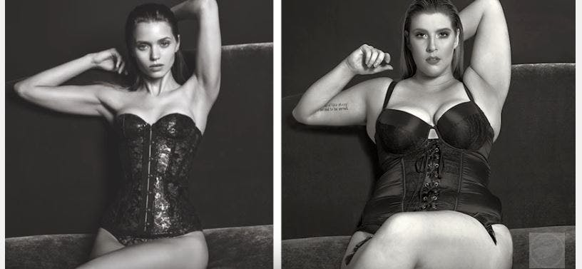 Plus size kvinder giver den som topmodeller