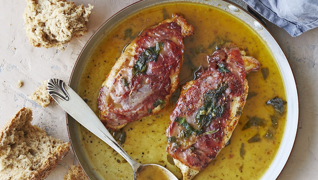 Italiensk kylling med parmaskinke