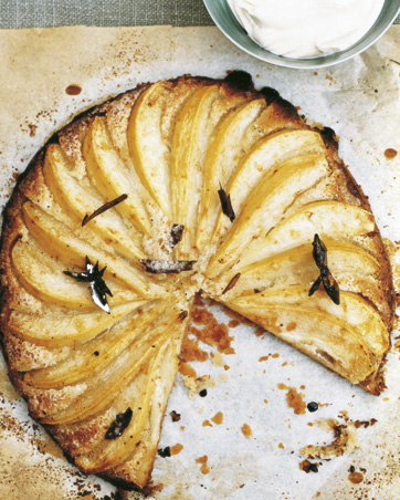 Pæretærte med mandelcreme