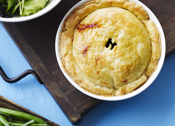 Løgtærte med grønne bønner