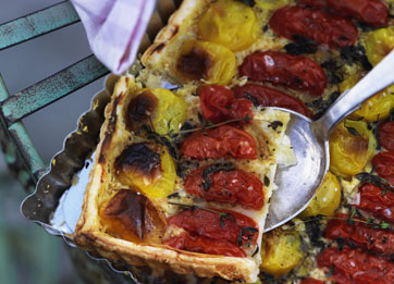 Tomattærte med sennep