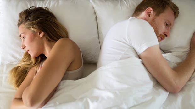 Mand og kvinde i sengen - parforhold