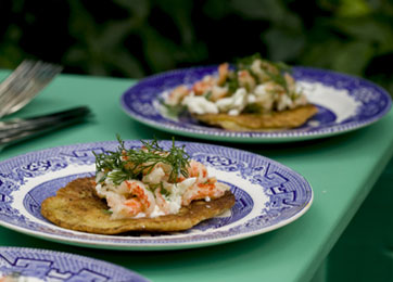 Pandekager med krebsehaler