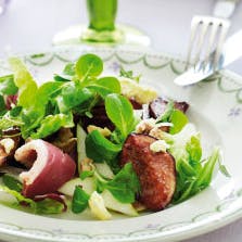 Salat med letsprængt andebryst