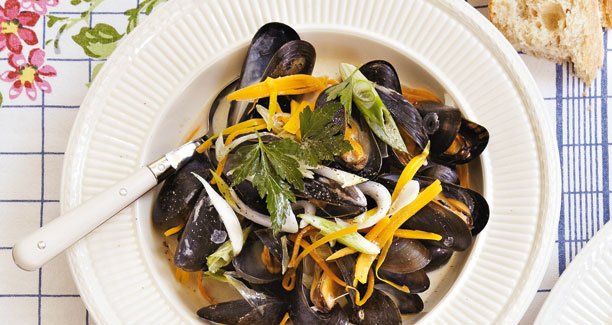 Opskrift på muslinger