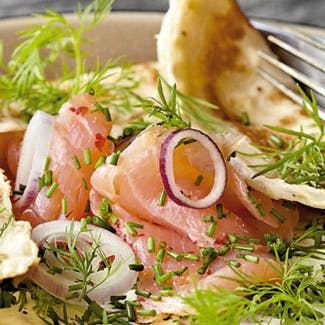 Madpandekager med laks og krydderurter