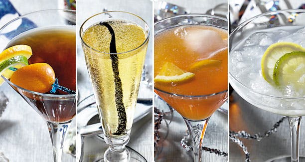 To forskellige cocktails til din nytårsmenu