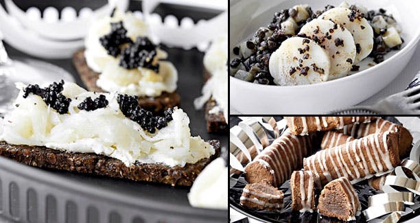 Nytårsmenu: Torsk, hellefisk og kransekage