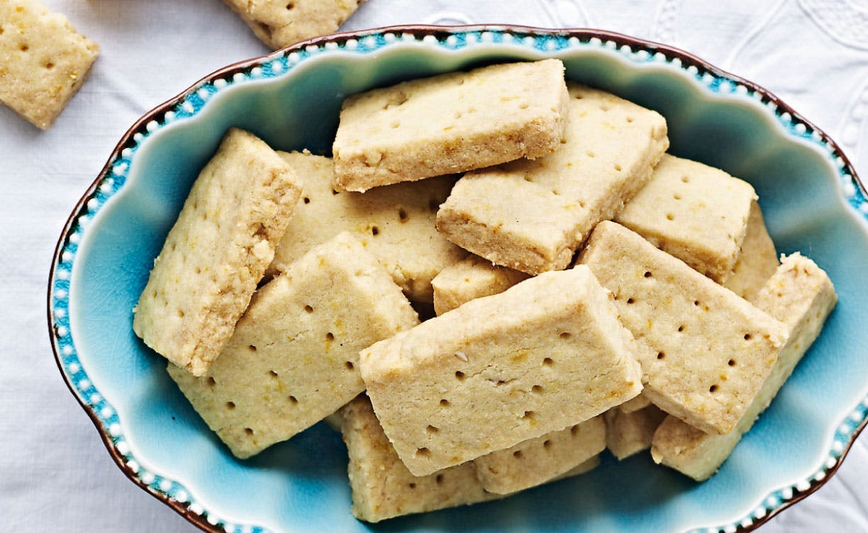 Shortbread med mandler og orange