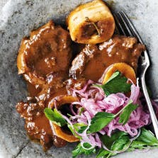 Ossobuco med mos og løgsalat