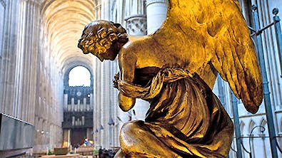 Den verdensberømt domkirke, Notre Dame, i Rouen
