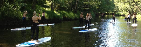 Paddleboarding er sjovt på både sø og hav, brug det, hvor du ville ro kajak